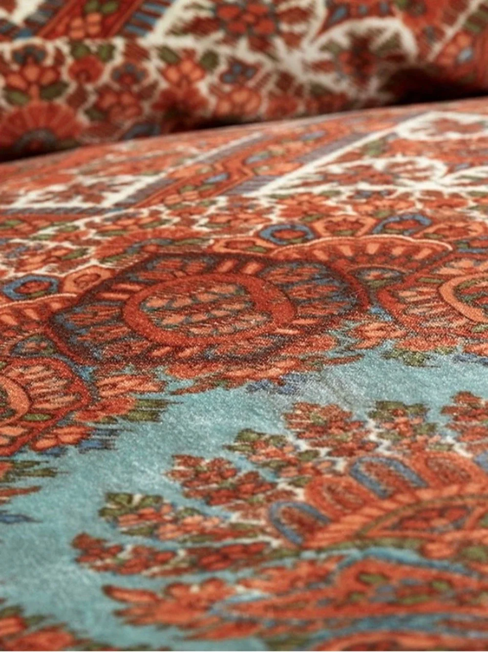 Pottery Barn Sabrina Velvet King Duvet Cover Set 2 King Shams Boho Paisley